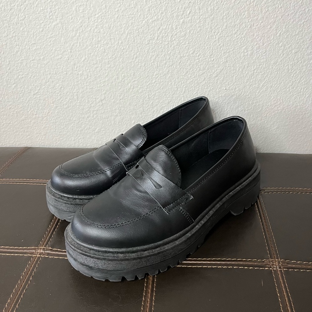 Black Platform Loafers